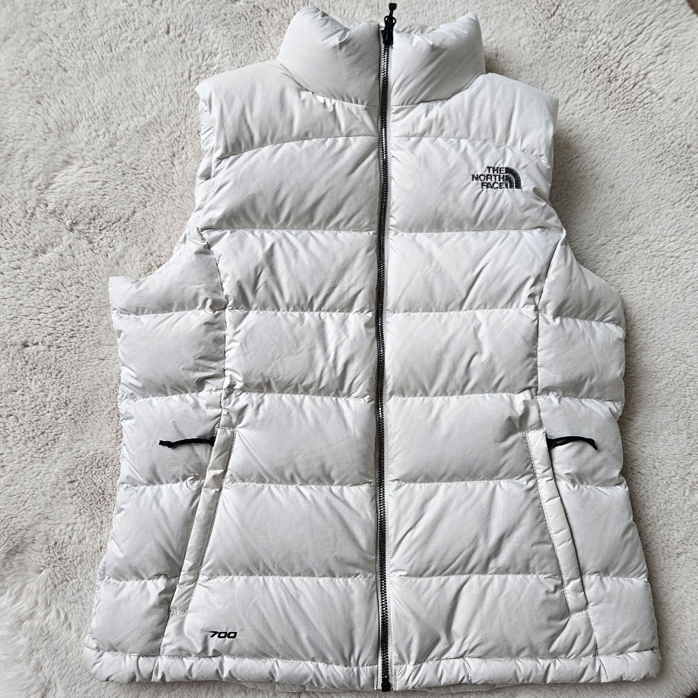 The North Face Light Gray Puffer Vest